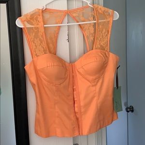 Orange crop top